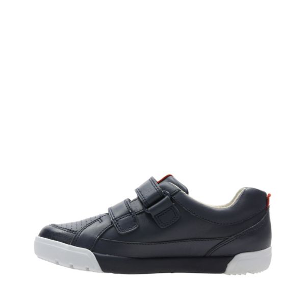 Clarks Boys Emery Walk Kid Casual Shoes Navy | CA-1927865